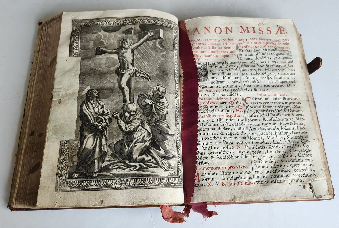 1723 MISSALE ROMANUM antique FOLIO beautiful binding ILLUSTRATED