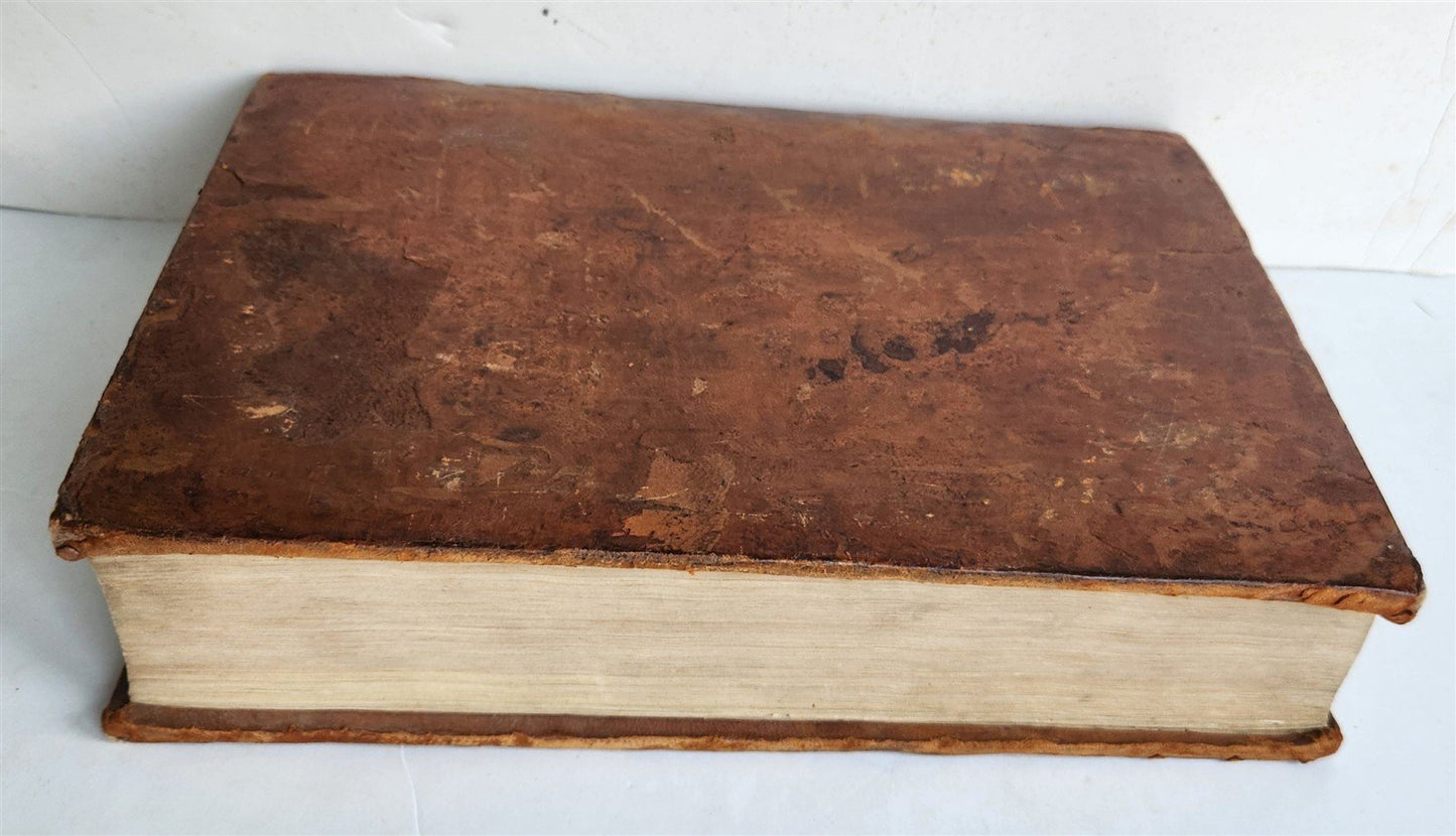 1603 BIBLE in FRENCH ILLUSTRATED FOLIO antique