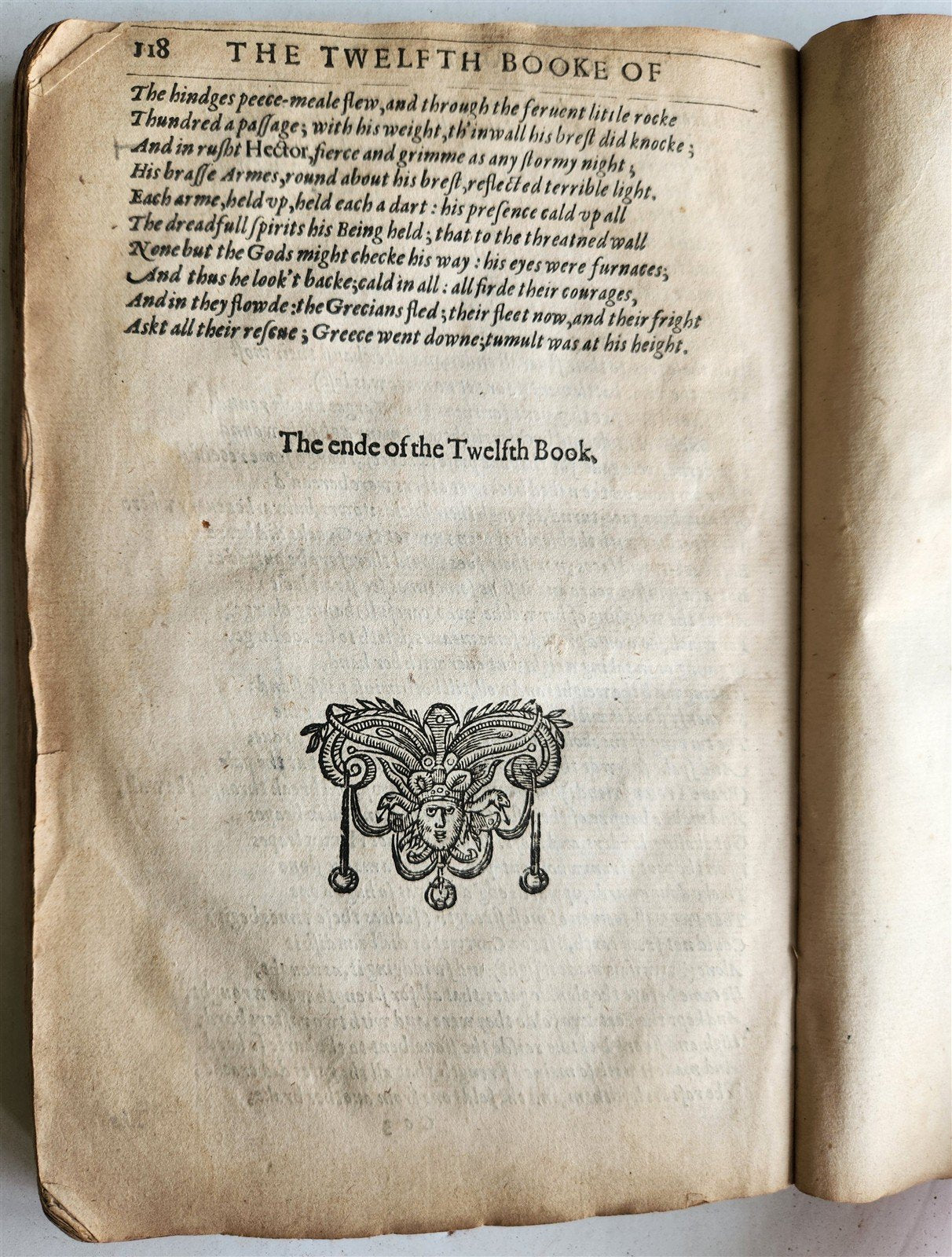 early 17th century ILLIADS of HOMER by GEORGE CHAPMAN antique in ENGLISH RARE