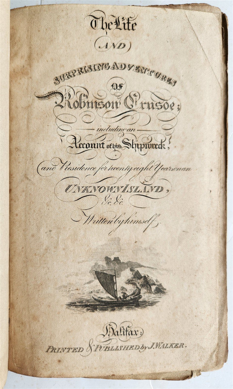 18th century LIFE & SURPRISING ADVENTURES OF ROBINSON CRUSOE antique in ENGLISH