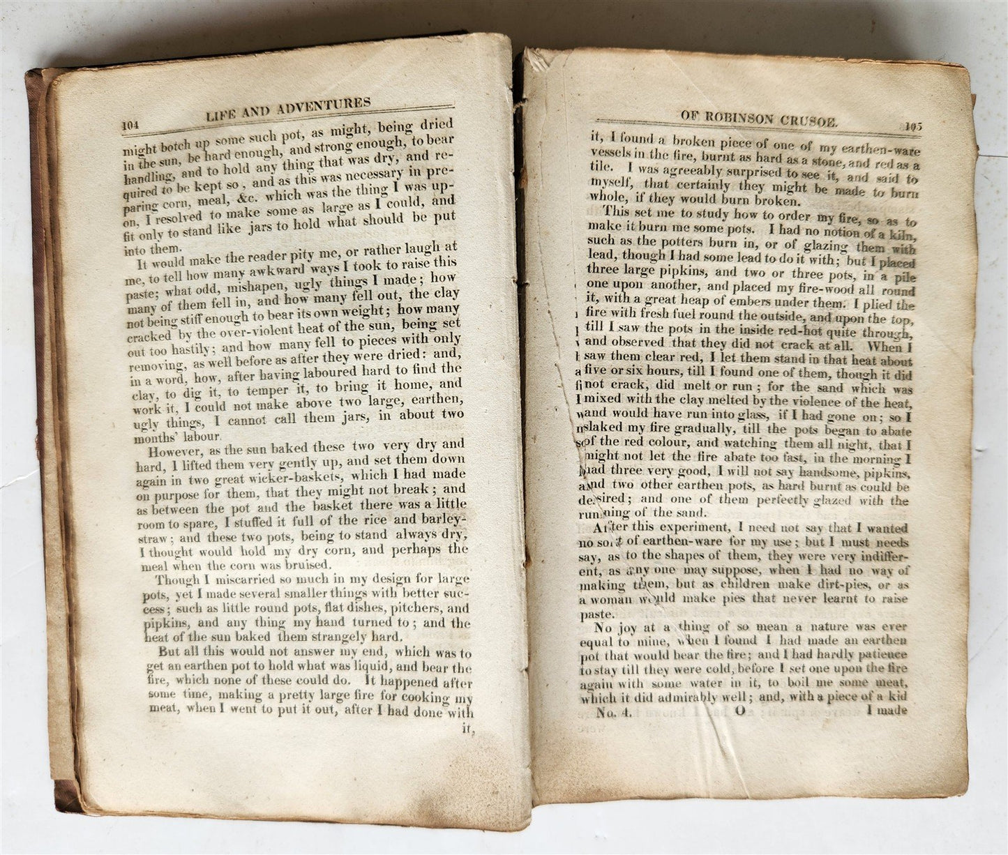 18th century LIFE & SURPRISING ADVENTURES OF ROBINSON CRUSOE antique in ENGLISH