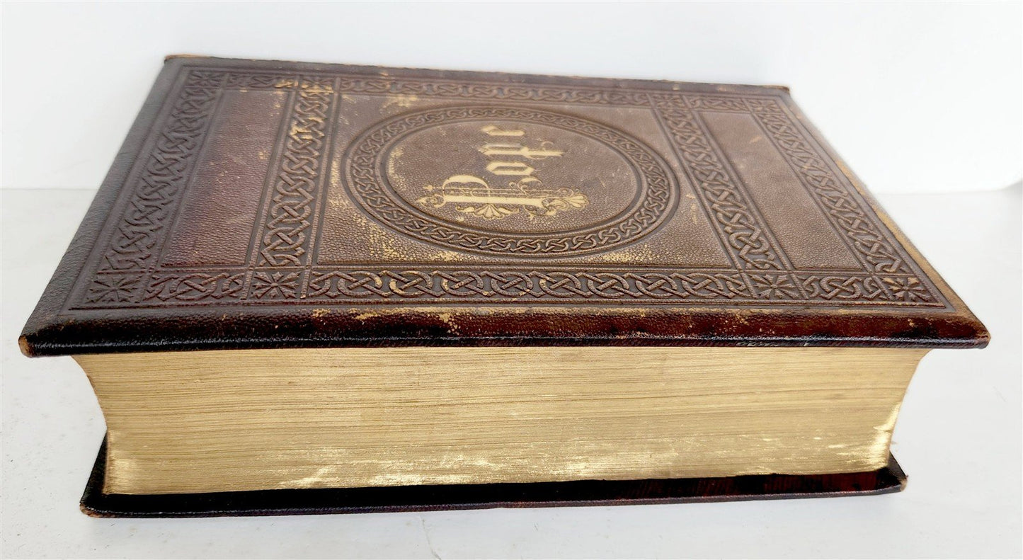 1848 COMPLETE POETICAL WORKS of ALEXANDER POPE antique in ENGLISH illustrated