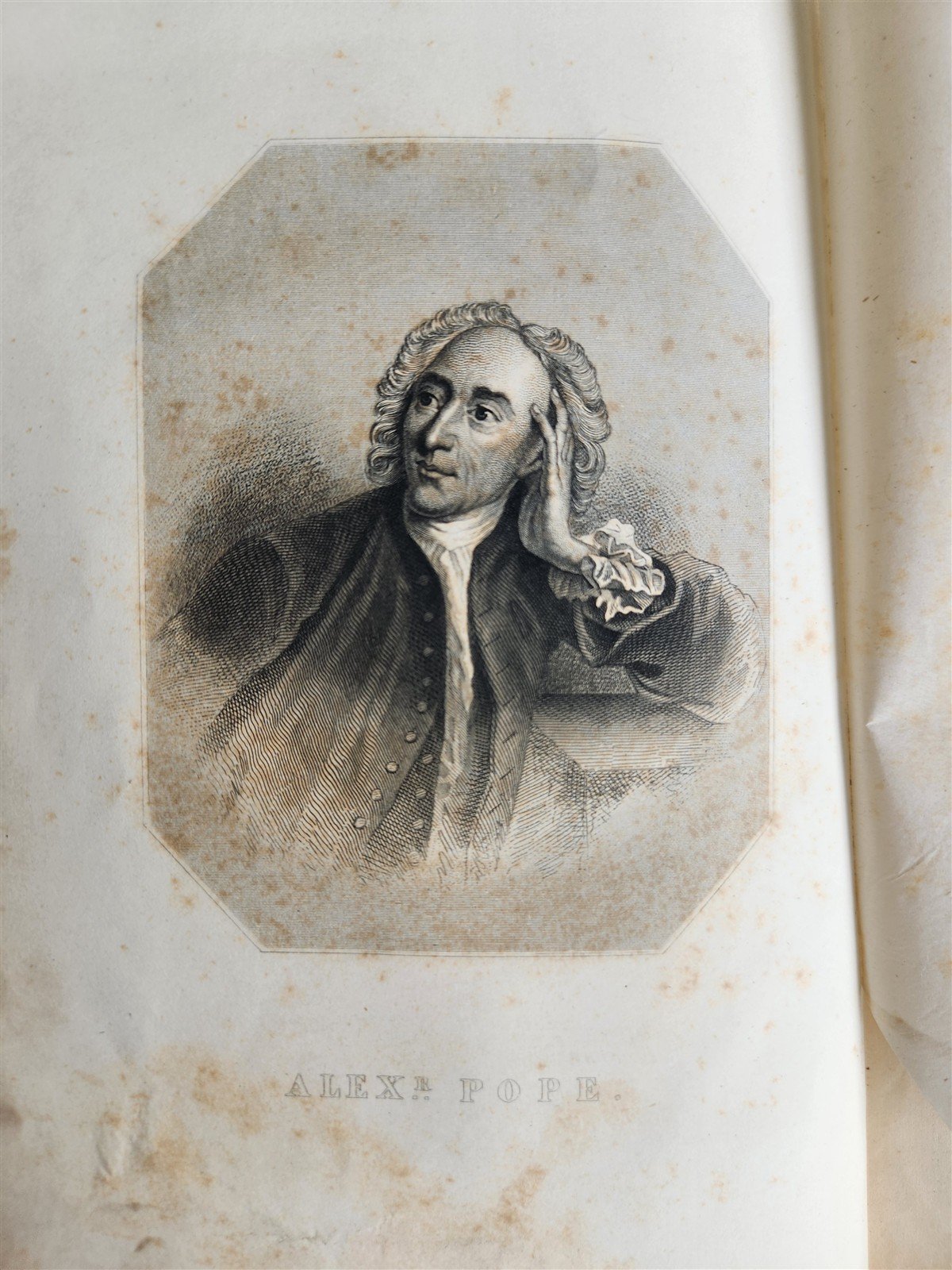 1848 COMPLETE POETICAL WORKS of ALEXANDER POPE antique in ENGLISH illustrated