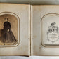 PHOTO ALBUM w/ CDV PHOTOS antique AMERICAN Civil War era