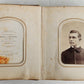 PHOTO ALBUM w/ CDV PHOTOS antique AMERICAN Civil War era