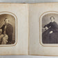 PHOTO ALBUM w/ CDV PHOTOS antique AMERICAN Civil War era