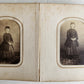PHOTO ALBUM w/ CDV PHOTOS antique AMERICAN Civil War era