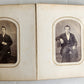 PHOTO ALBUM w/ CDV PHOTOS antique AMERICAN Civil War era