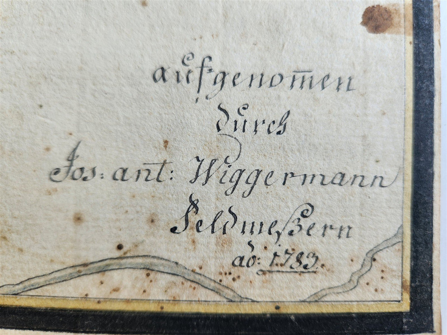 1783 MANUSCRIPT MAP GERMANY antique
