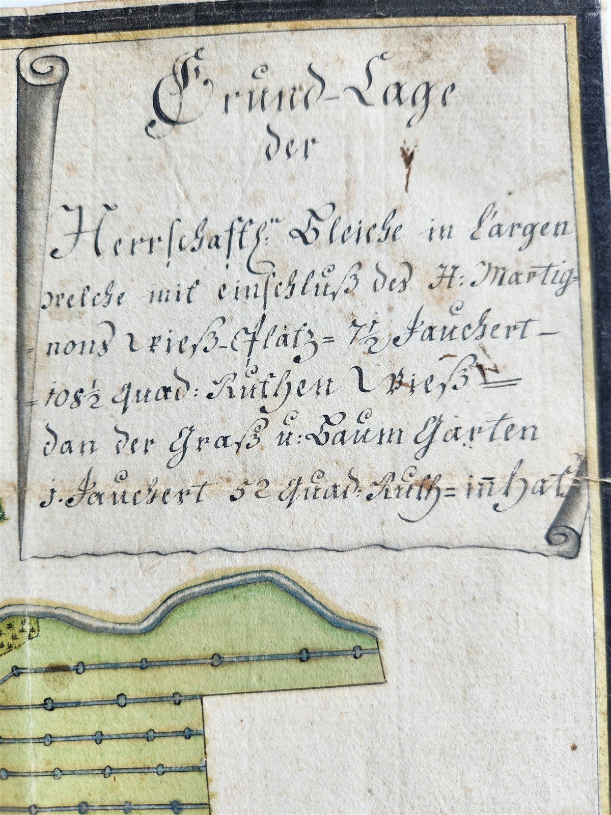 1783 MANUSCRIPT MAP GERMANY antique