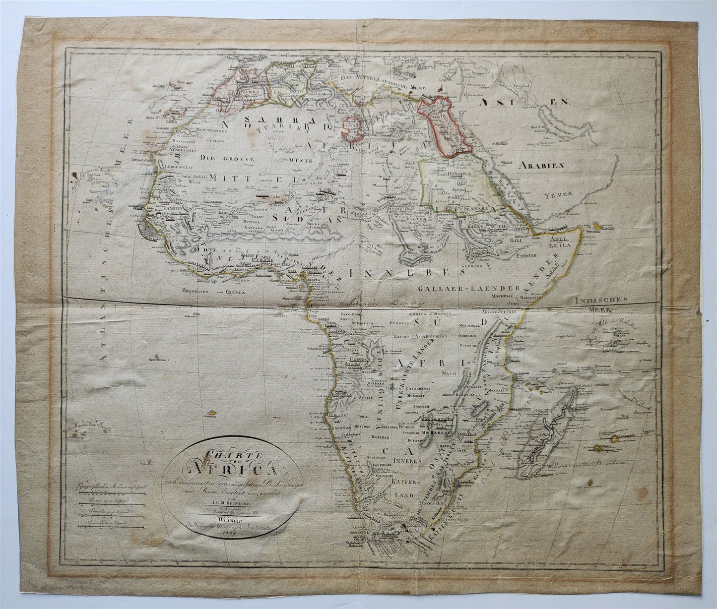 1804 MAP of AFRICA antique