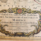 1696 MAP of GERMANY antique RHINE RIVER REGION BINGEN MAINZ ERBACH