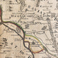 1696 MAP of GERMANY antique RHINE RIVER REGION BINGEN MAINZ ERBACH