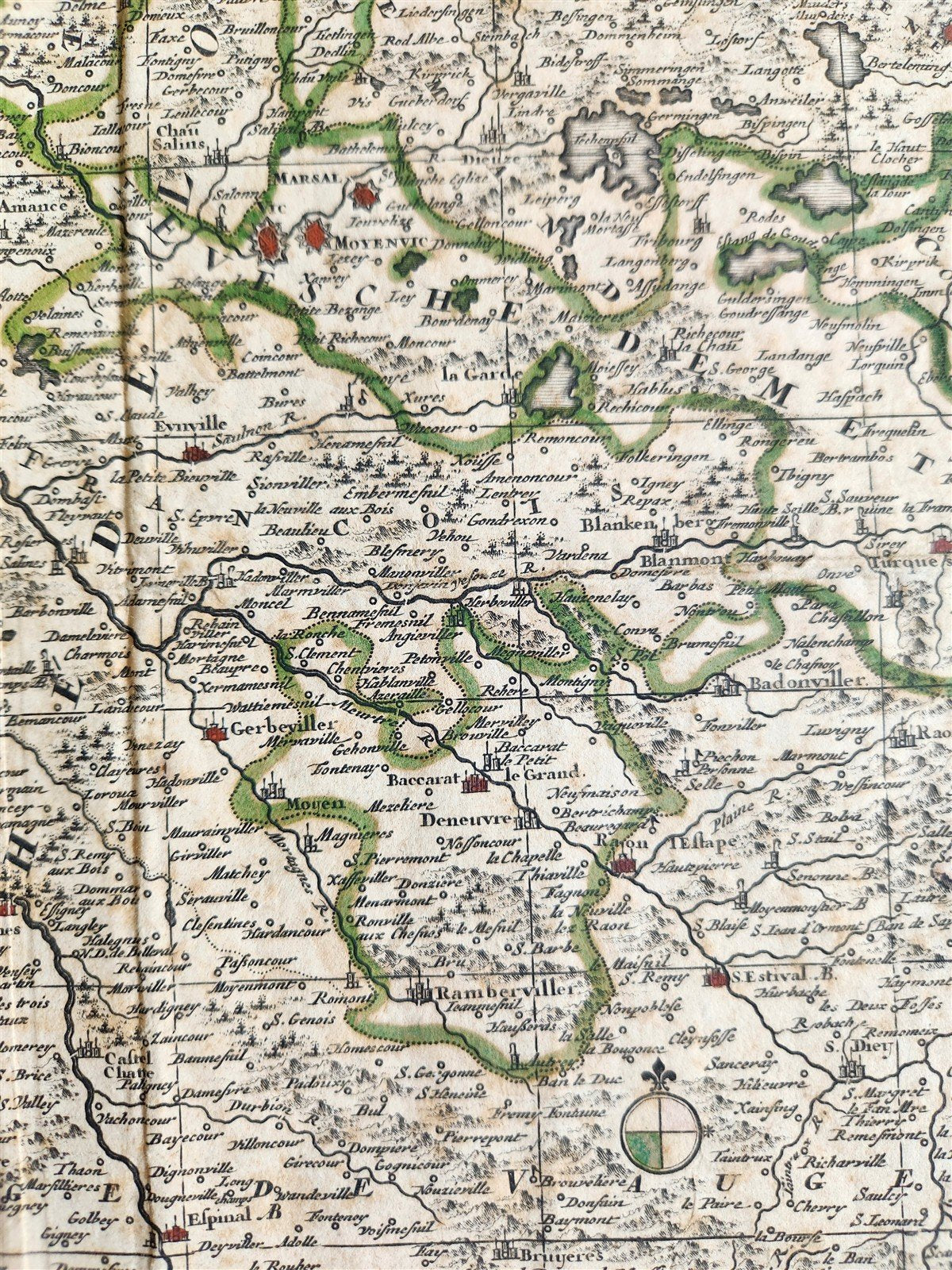 17th century MAP of FRANCE antique GENERALIS LOTHARINGIAE DUCATUS