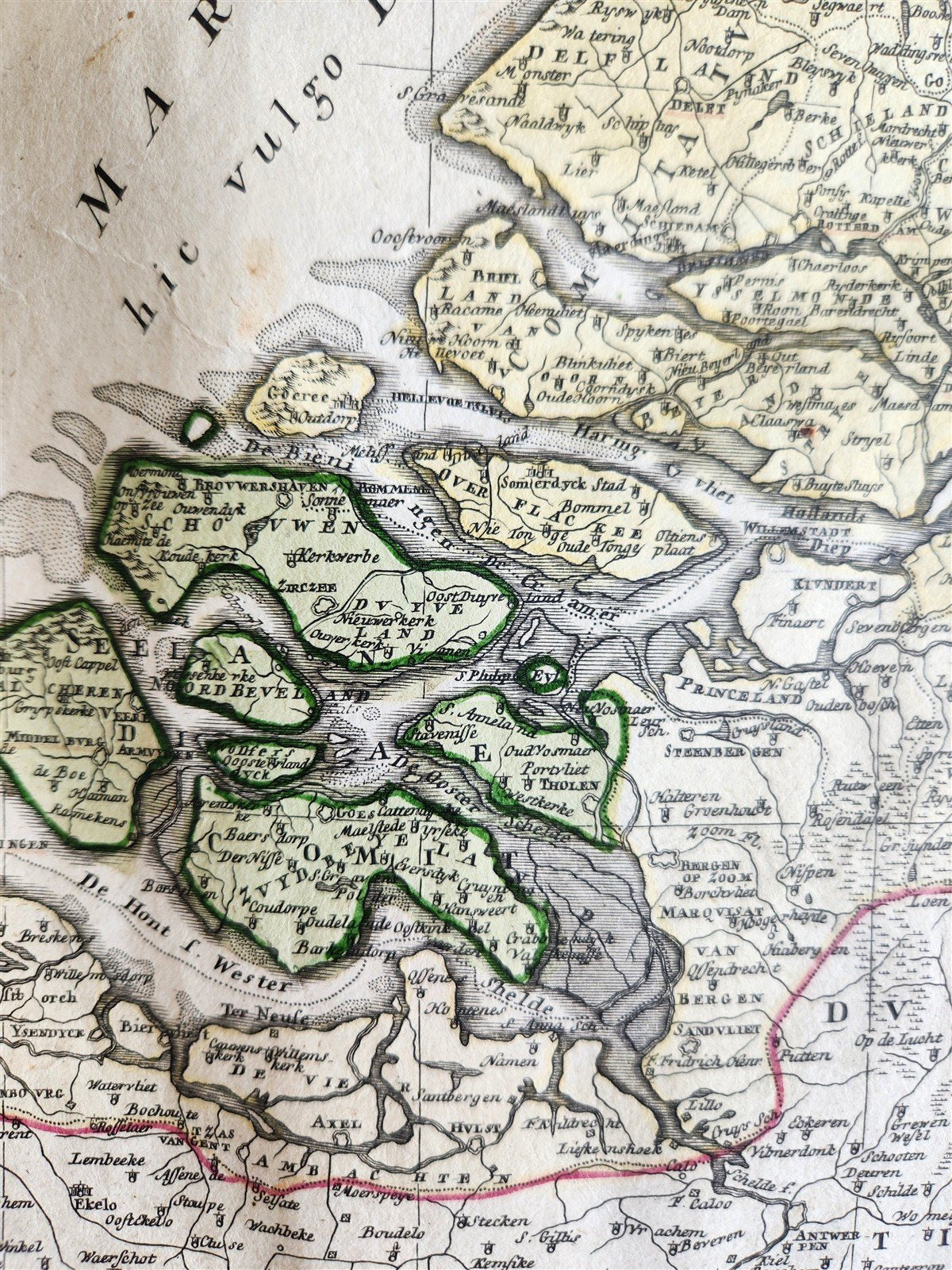 1748 MAP of NETHERLANDS antique SEPTEM PROVINIAE SEU BELGIUM FORDERATUM