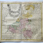 1748 MAP of NETHERLANDS Belgium and Luxembourg antique BELGII UNIVERSI
