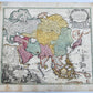 18th CENTURY MAP of ASIA antique ASIAE RECENTISSIMA DELINEATIO