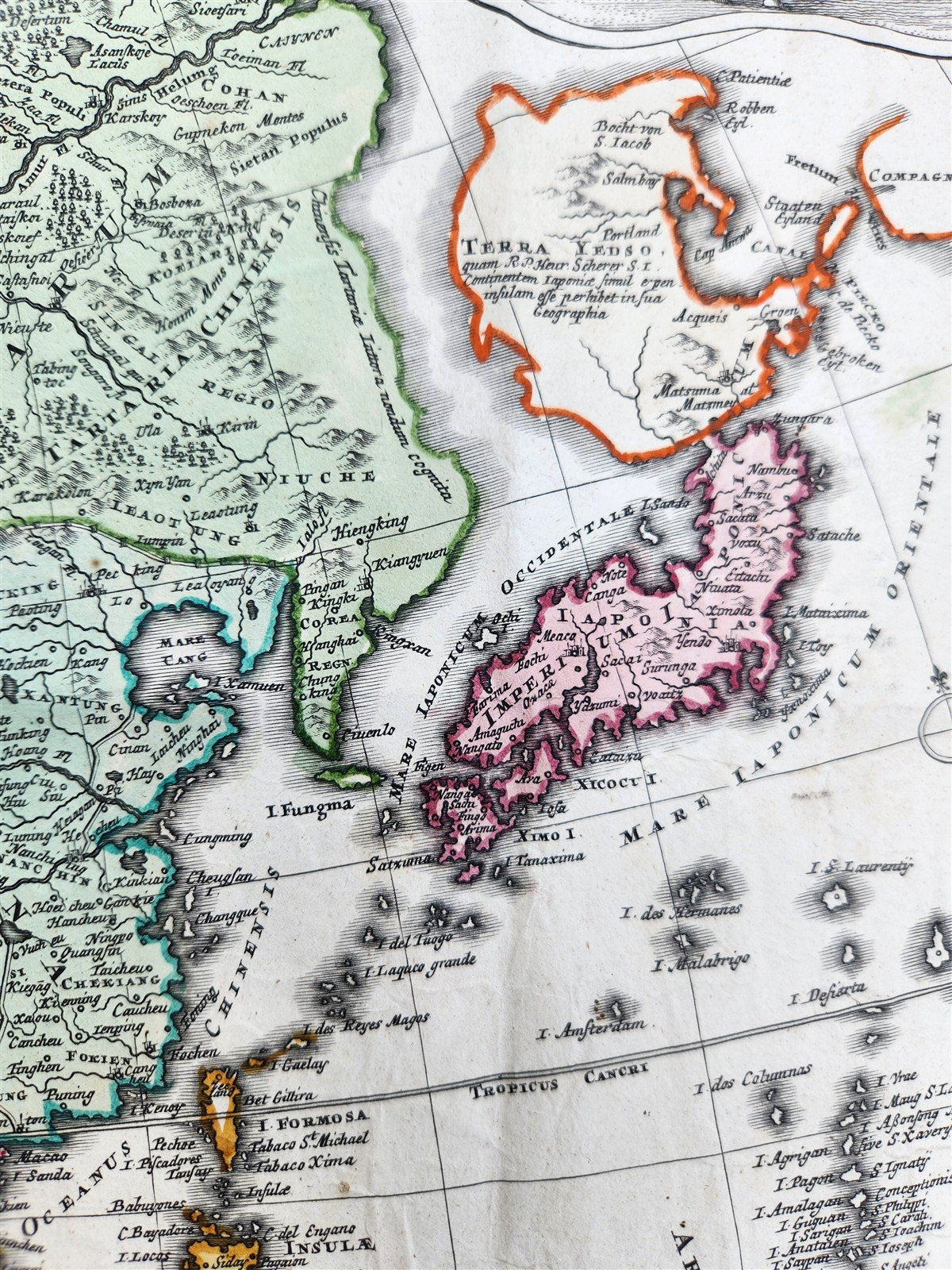 18th CENTURY MAP of ASIA antique ASIAE RECENTISSIMA DELINEATIO