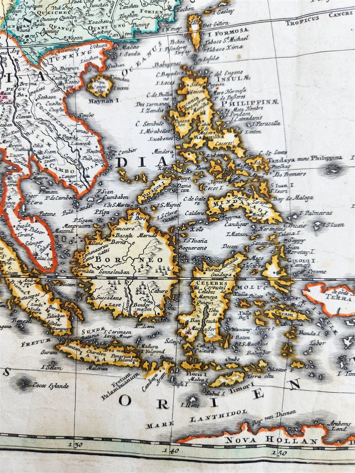 18th CENTURY MAP of ASIA antique ASIAE RECENTISSIMA DELINEATIO