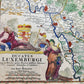 1730 MAP of Luxembourg antique DUCATUS LUXEMBURGI
