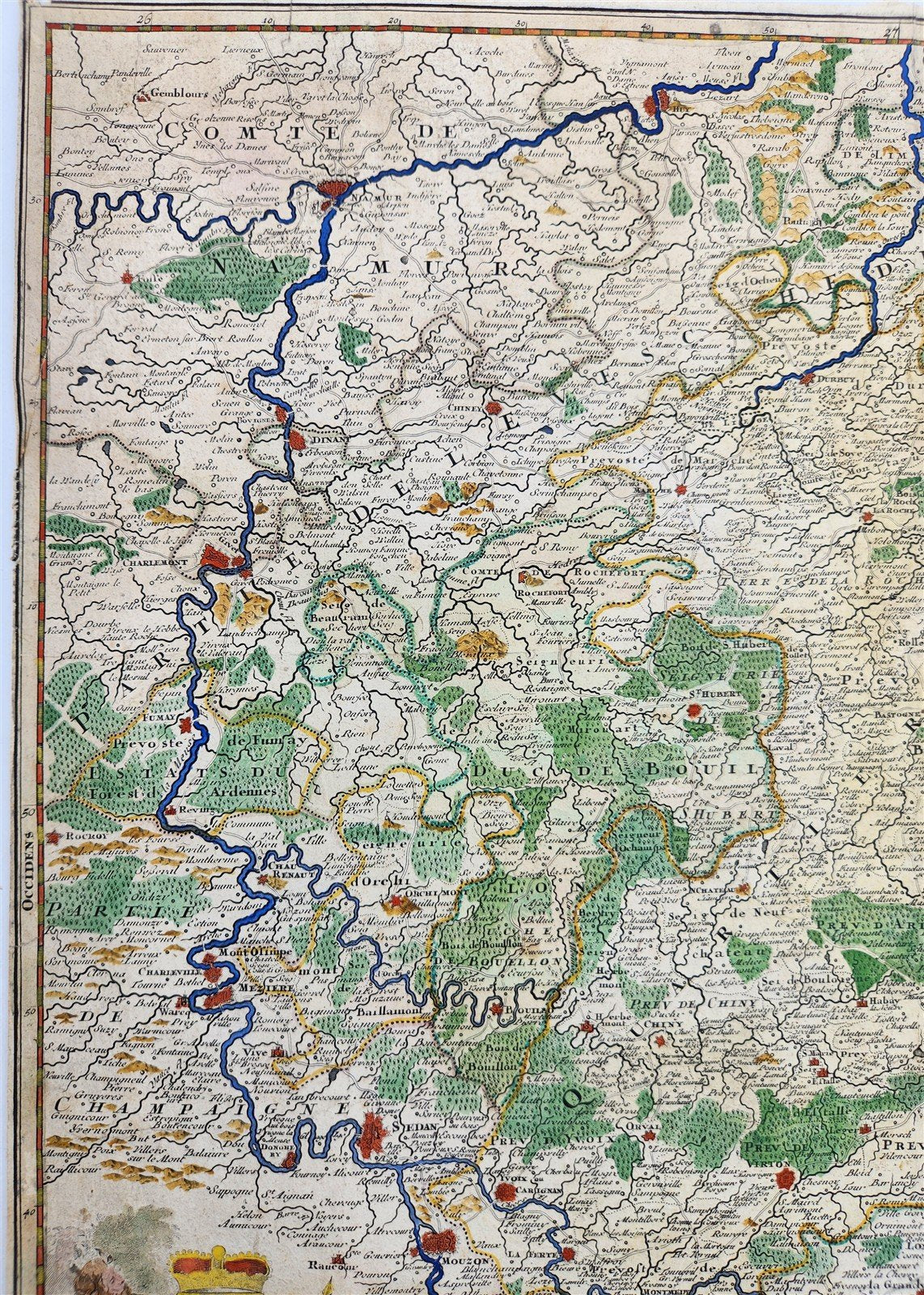 1730 MAP of Luxembourg antique DUCATUS LUXEMBURGI