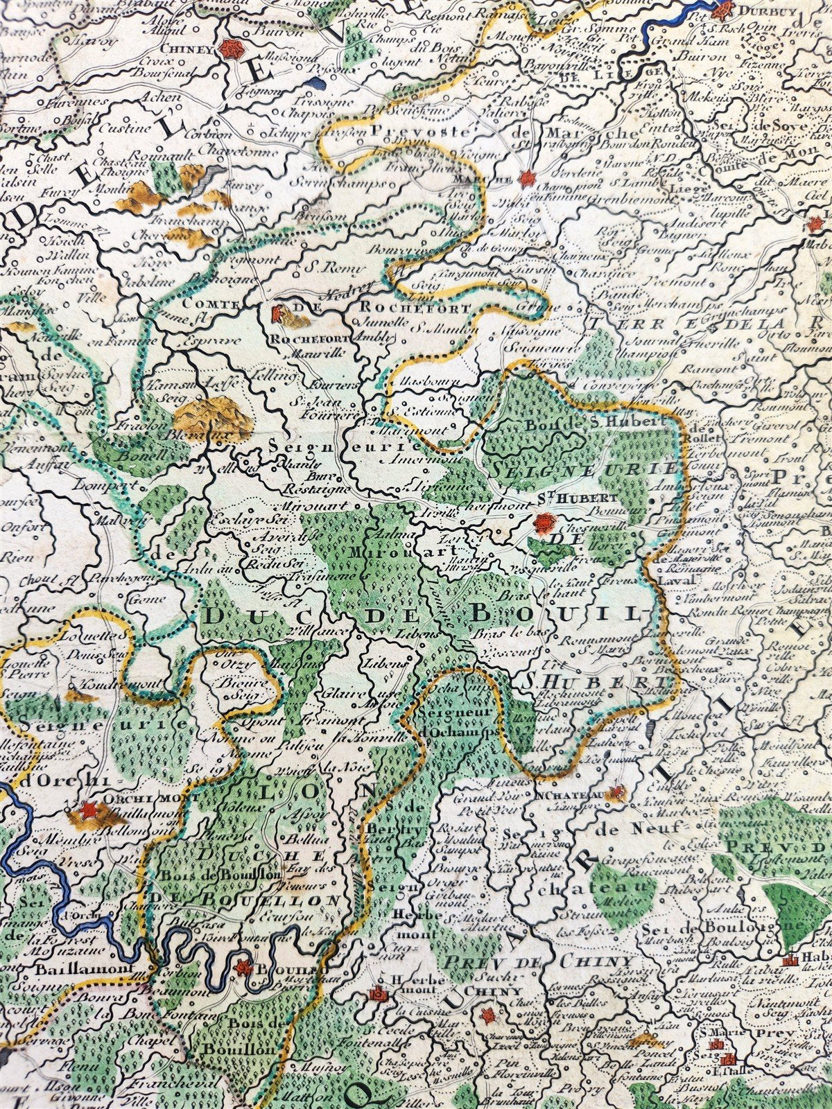 1730 MAP of Luxembourg antique DUCATUS LUXEMBURGI