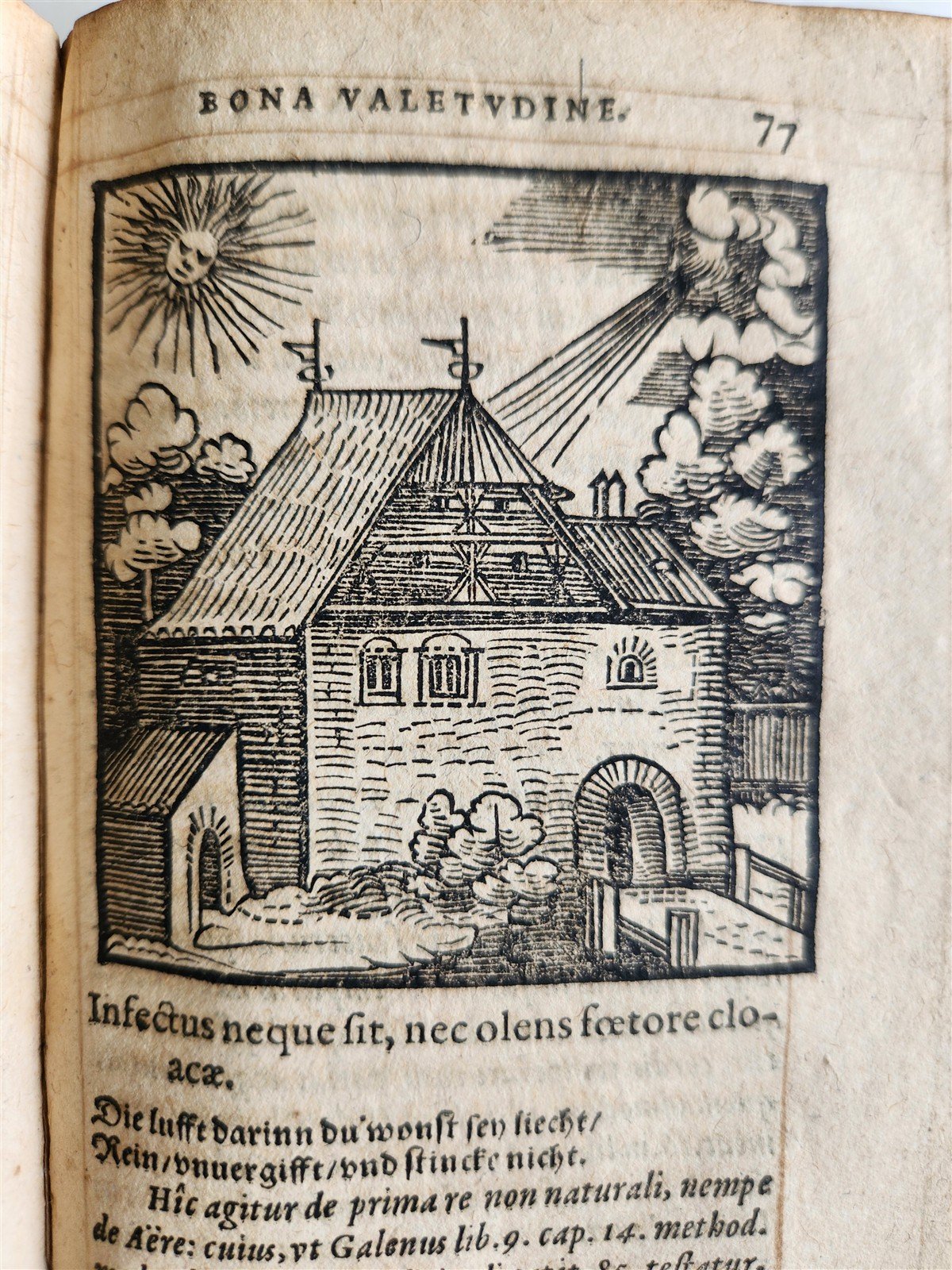 1568 RULES FOR PRESERVING GOOD HEALTH by ARNOLDUS VILANOVA ILLUSTRATED antique
