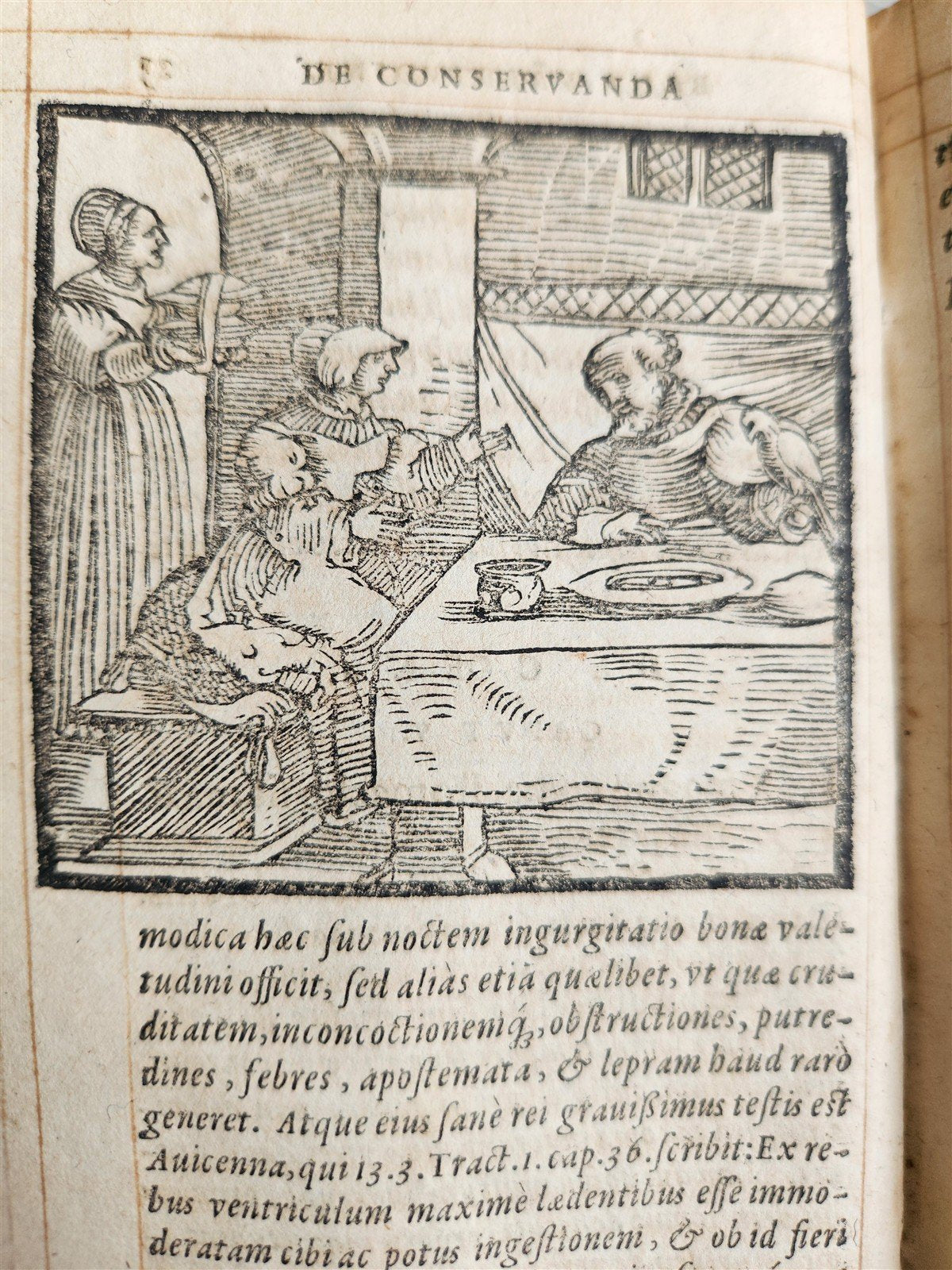 1568 RULES FOR PRESERVING GOOD HEALTH by ARNOLDUS VILANOVA ILLUSTRATED antique