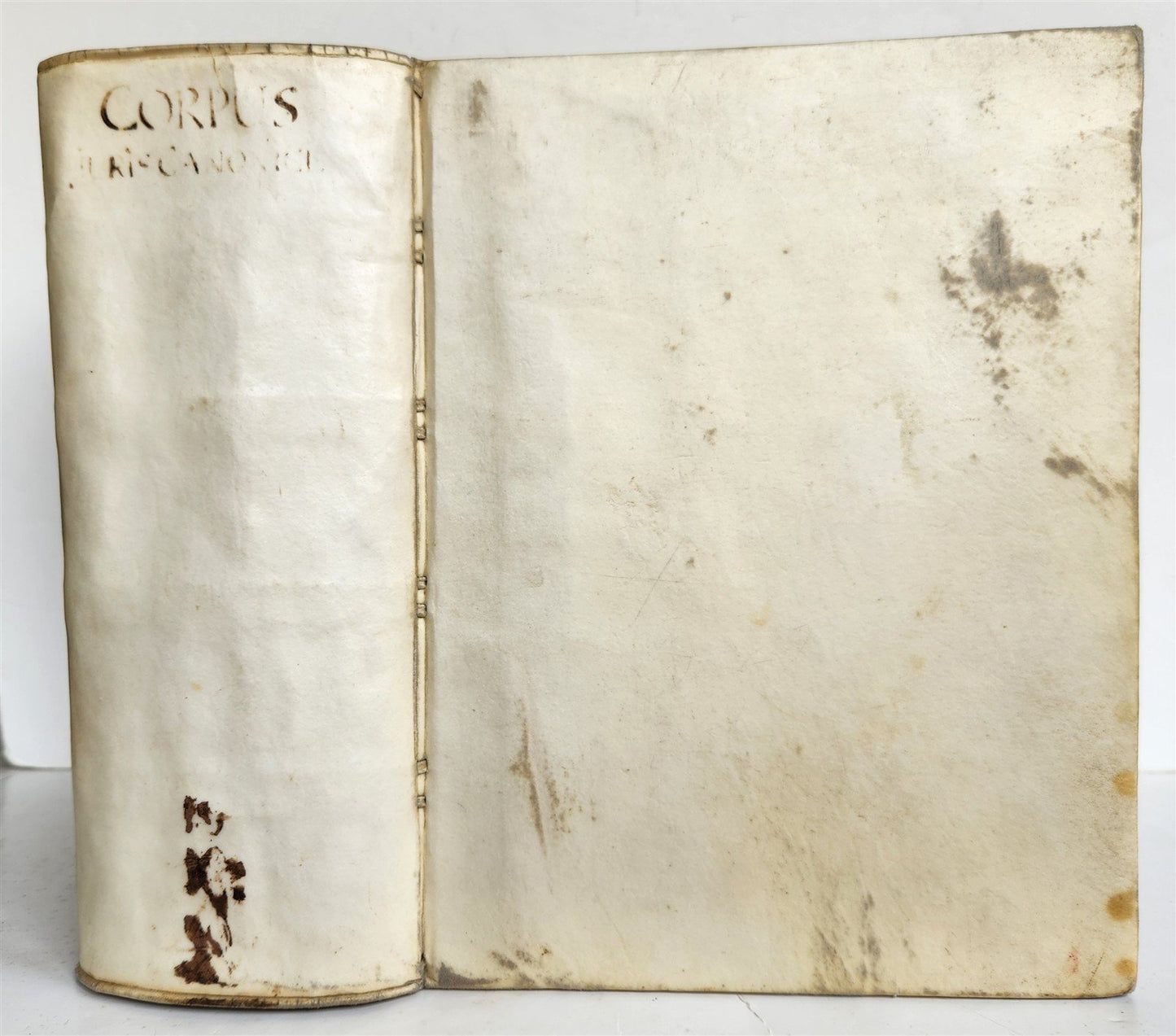 1757 CORPUS JURIS CANONICI antique vellum bound LAW BOOK in LATIN