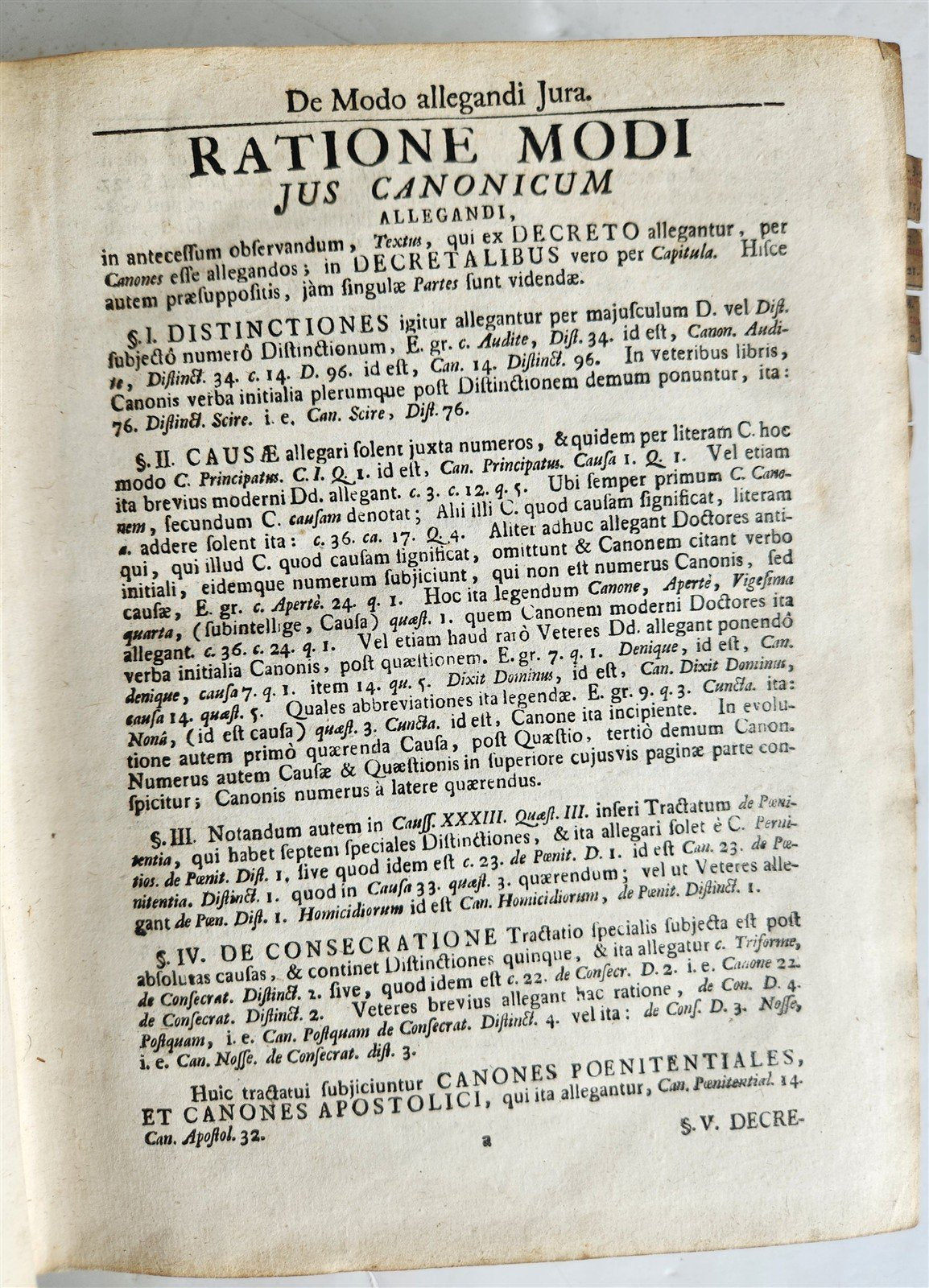 1757 CORPUS JURIS CANONICI antique vellum bound LAW BOOK in LATIN