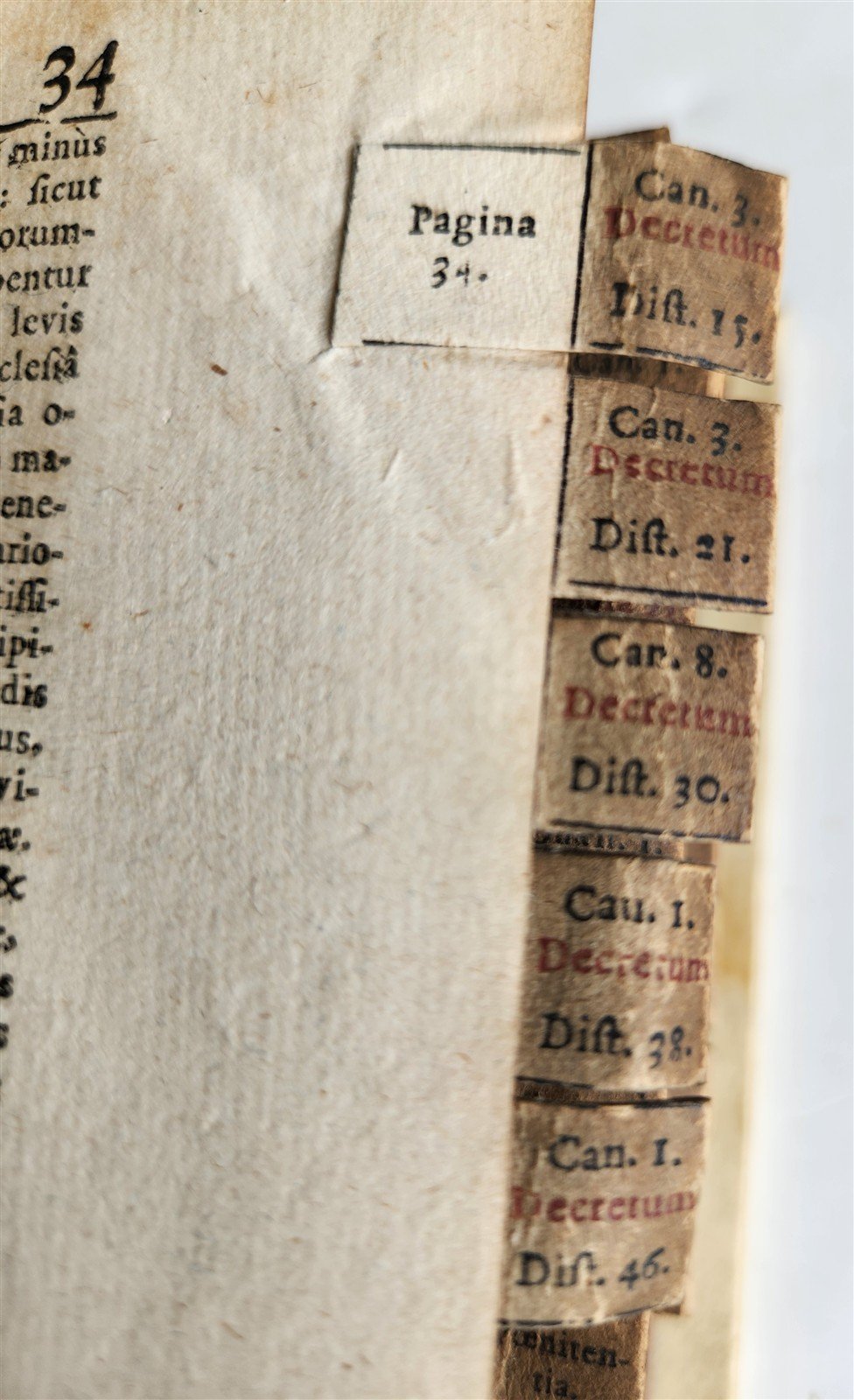 1757 CORPUS JURIS CANONICI antique vellum bound LAW BOOK in LATIN