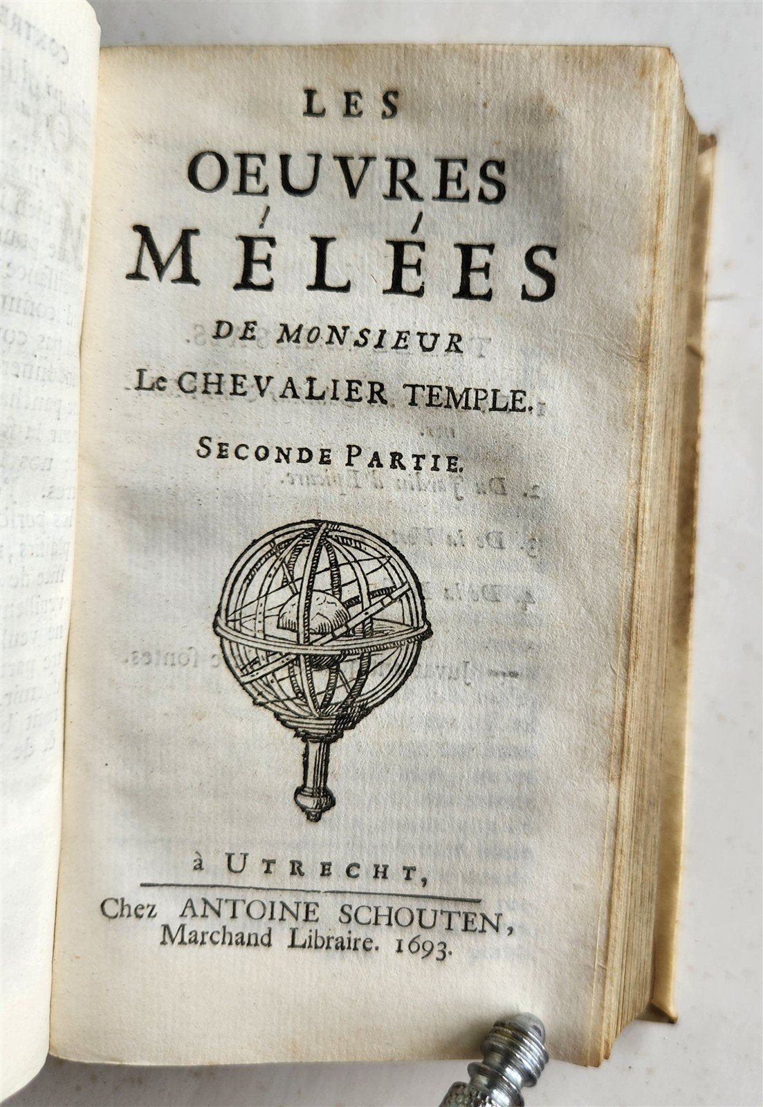 1693 WILLIAM TEMPLE POLITICAL ECONOMIC MORAL WORKS in FRENCH antique VELLUM