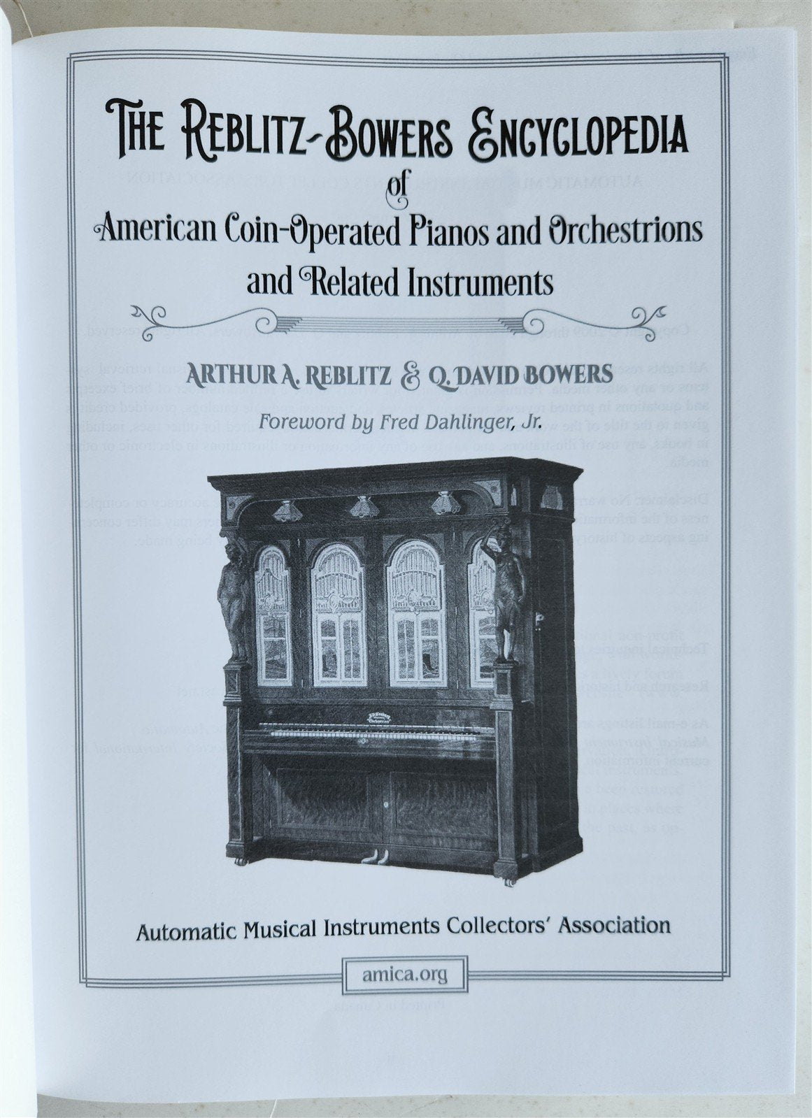 Reblitz-Bowers Encyclopedia of American Coin-operated Pianos & Orchestrions