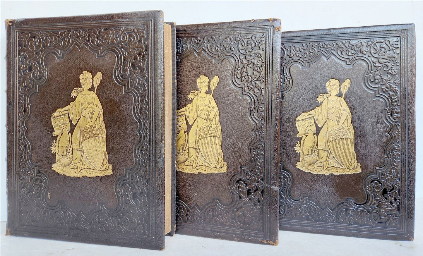 1861 NATIONAL HISTORY of WAR for UNION antique ILLUSTRATED 3 VOLUMES Americana