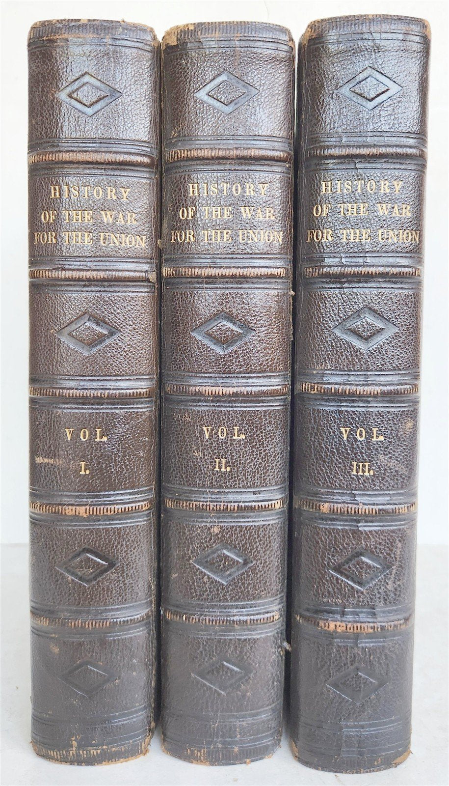 1861 NATIONAL HISTORY of WAR for UNION antique ILLUSTRATED 3 VOLUMES Americana