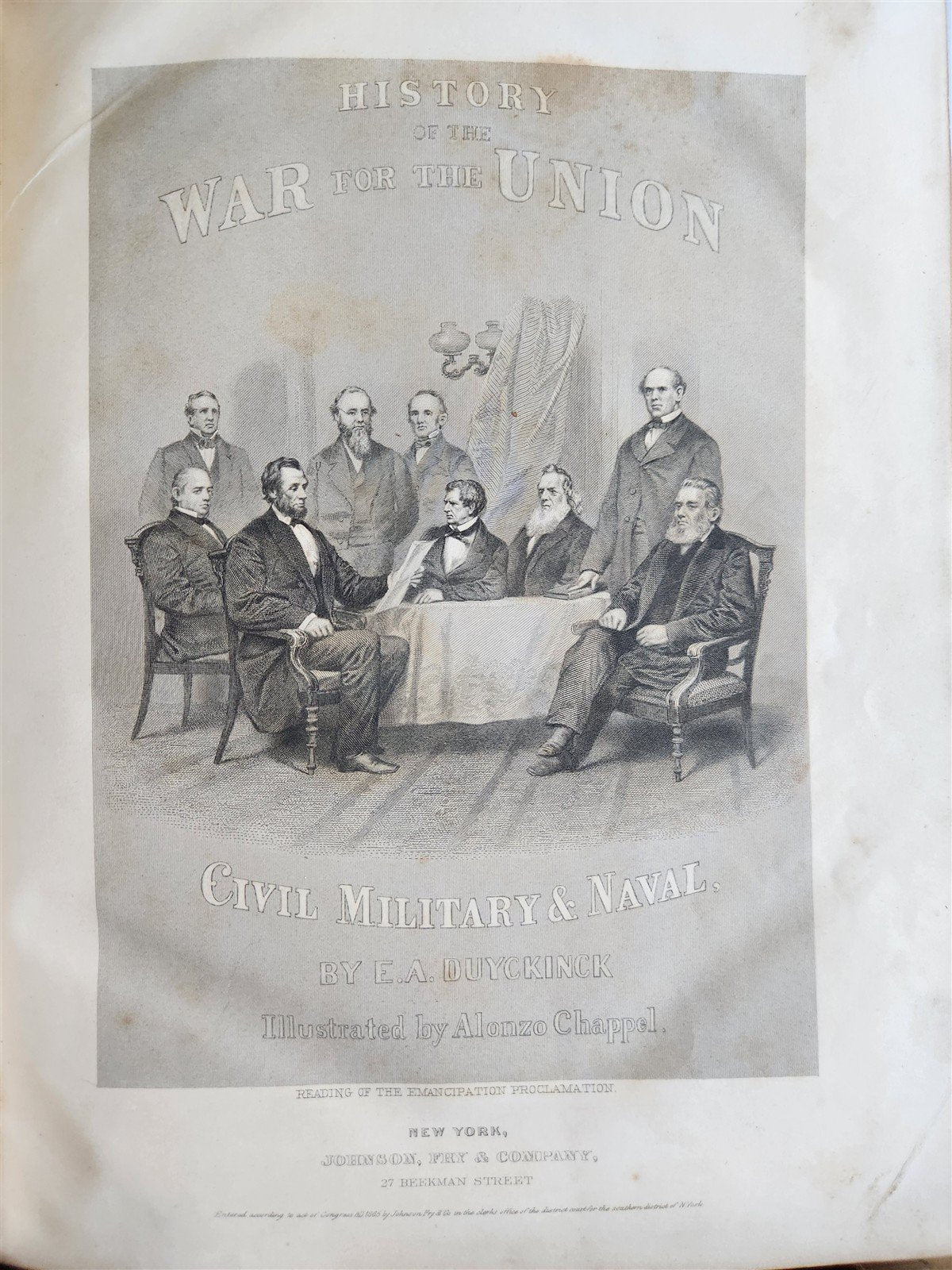 1861 NATIONAL HISTORY of WAR for UNION antique ILLUSTRATED 3 VOLUMES Americana