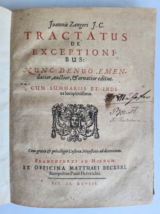 1598 LAW BOOK Treatise on Interrogations or the Tortures of the Accused ANTIQUE