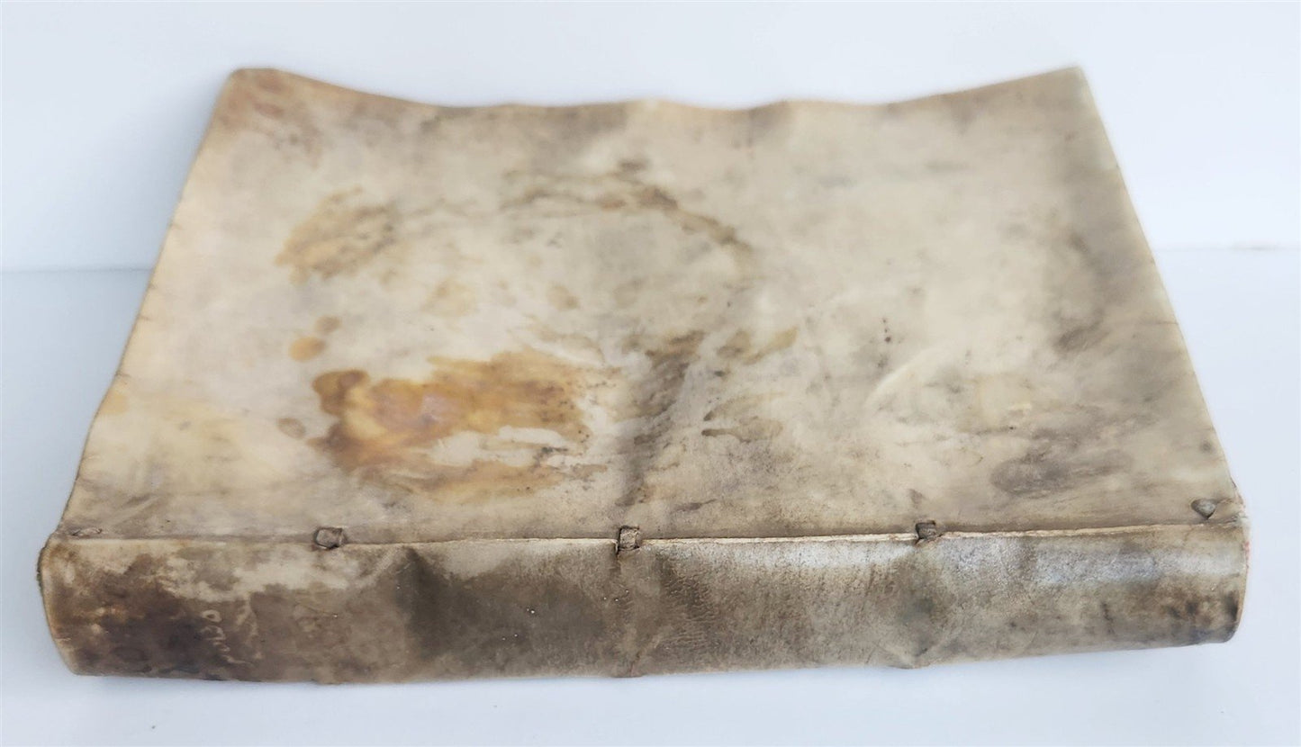 1591 SERMONS in GERMAN antique VELLUM BOUND