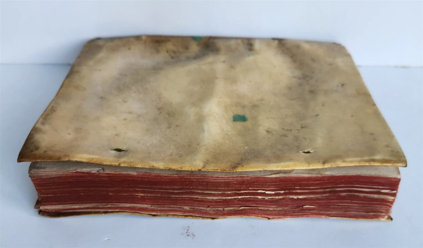 1591 SERMONS in GERMAN antique VELLUM BOUND