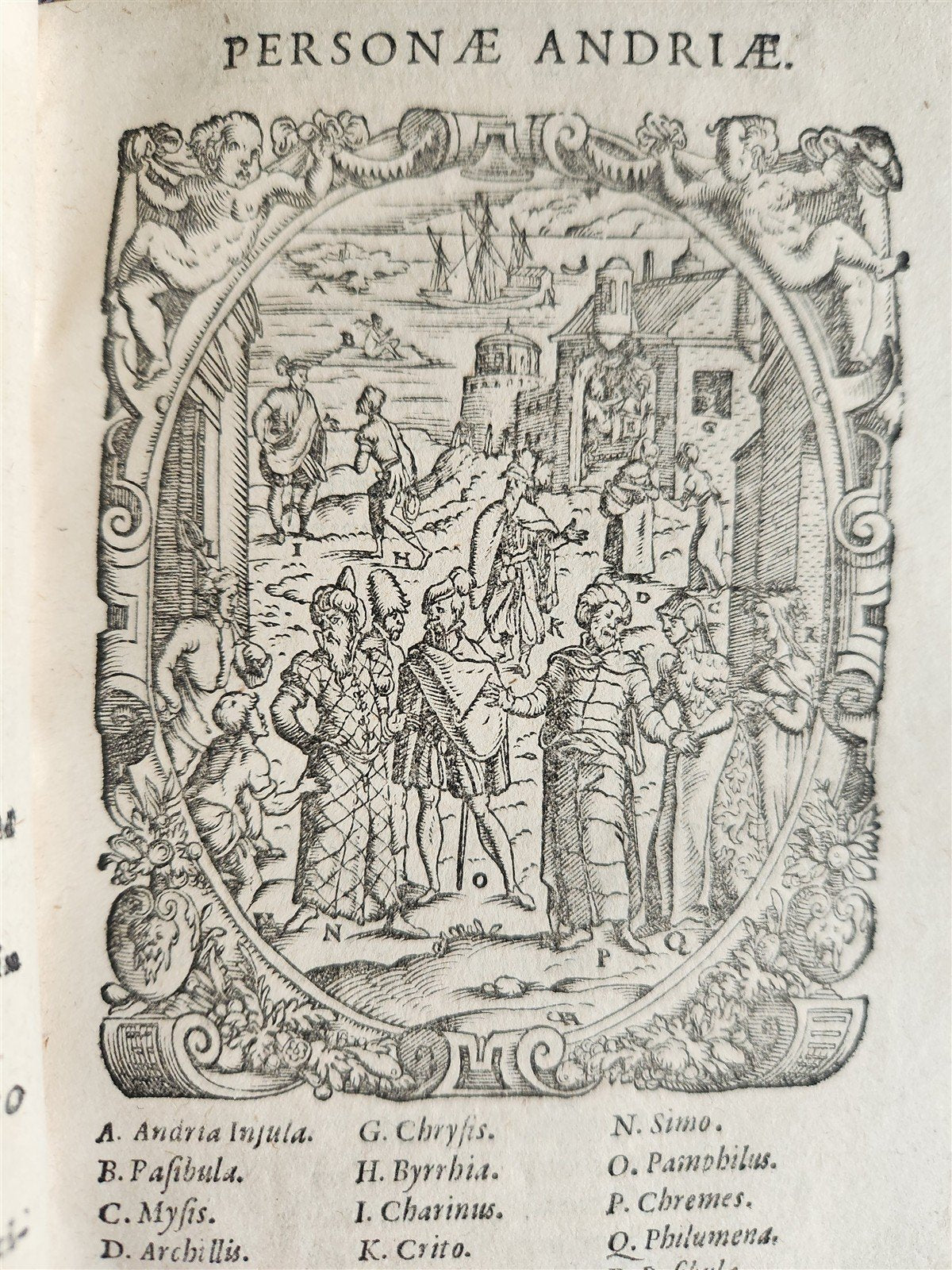 1598 COMEDIES of TERENCE ILLUSTRATED by AMMAN antique VELLUM MANUSCRIPT BINDING