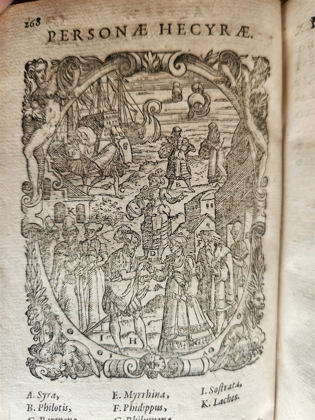 1598 COMEDIES of TERENCE ILLUSTRATED by AMMAN antique VELLUM MANUSCRIPT BINDING