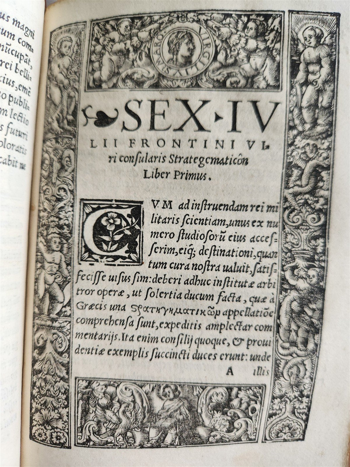 1524 POST-INCUNABULA De re militari by VEGETIUS antique RARE