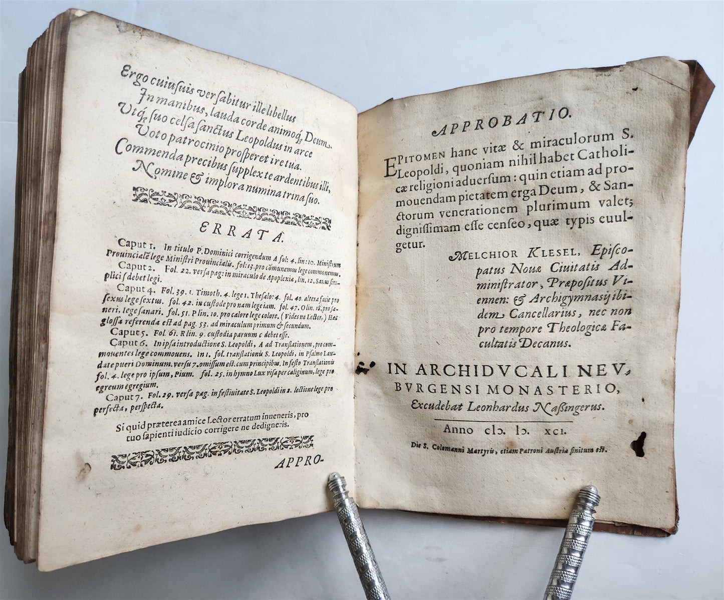 1591 LIFE of ST.LEOPOLD III ILLUSTRATED antique VELLUM BOUND 16th CENTURY