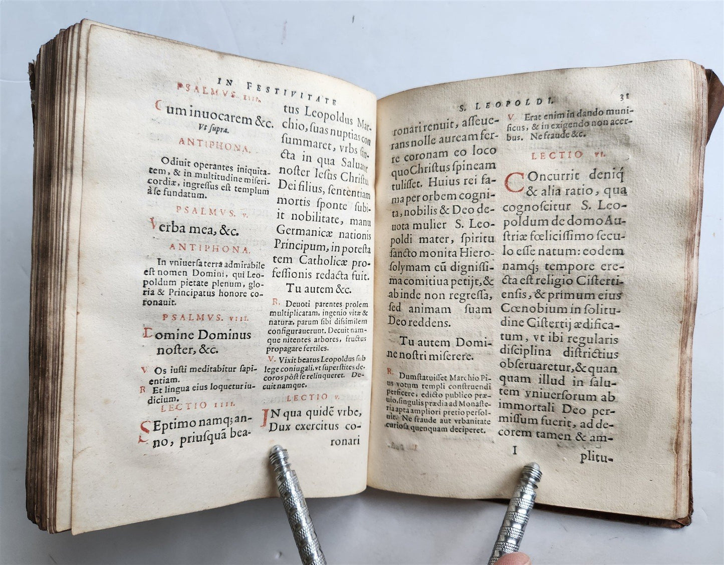 1591 LIFE of ST.LEOPOLD III ILLUSTRATED antique VELLUM BOUND 16th CENTURY
