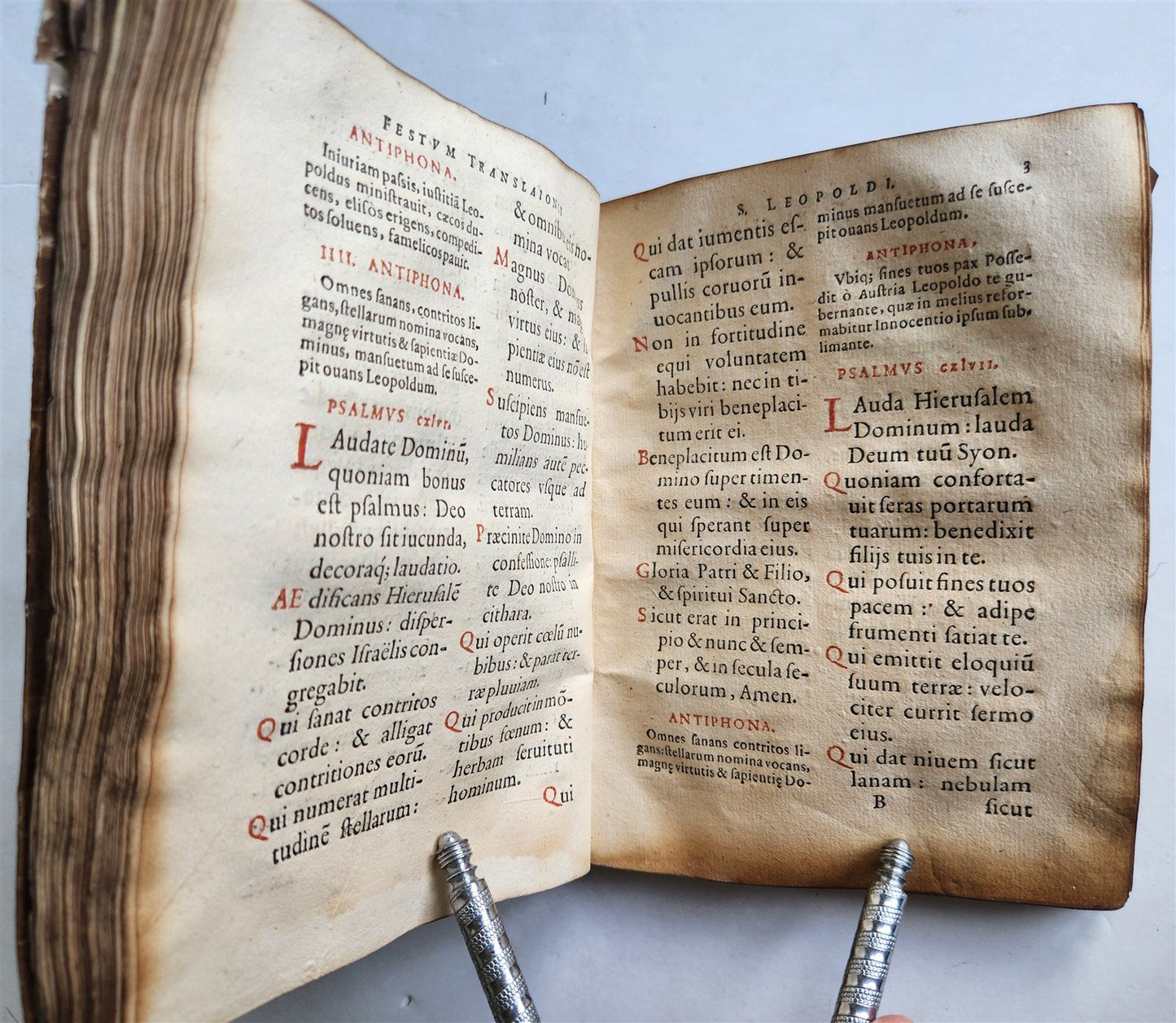 1591 LIFE of ST.LEOPOLD III ILLUSTRATED antique VELLUM BOUND 16th CENTURY
