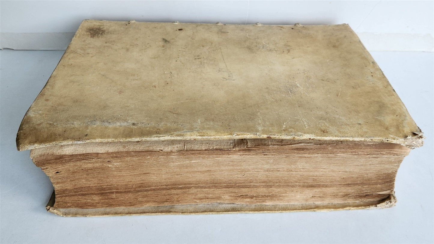 1725 HISTORICAL DICTIONARY by A. CALMET antique VELLUM BOUND FOLIO