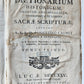 1725 HISTORICAL DICTIONARY by A. CALMET antique VELLUM BOUND FOLIO