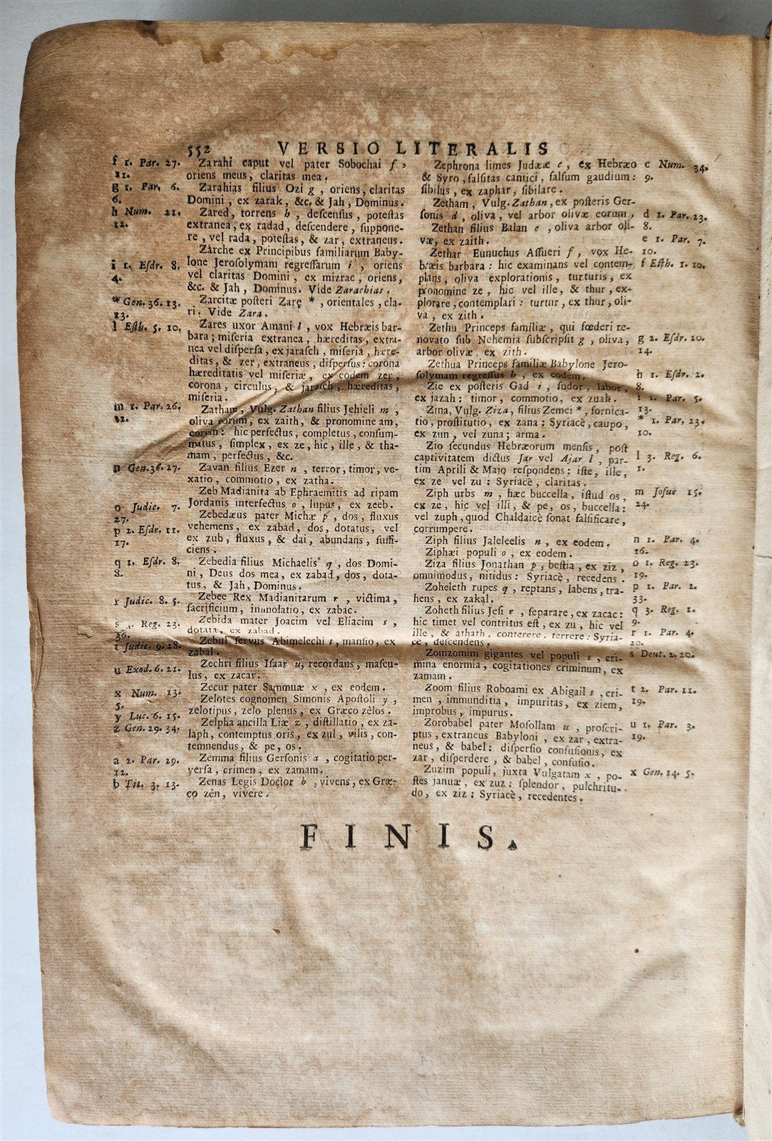 1725 HISTORICAL DICTIONARY by A. CALMET antique VELLUM BOUND FOLIO
