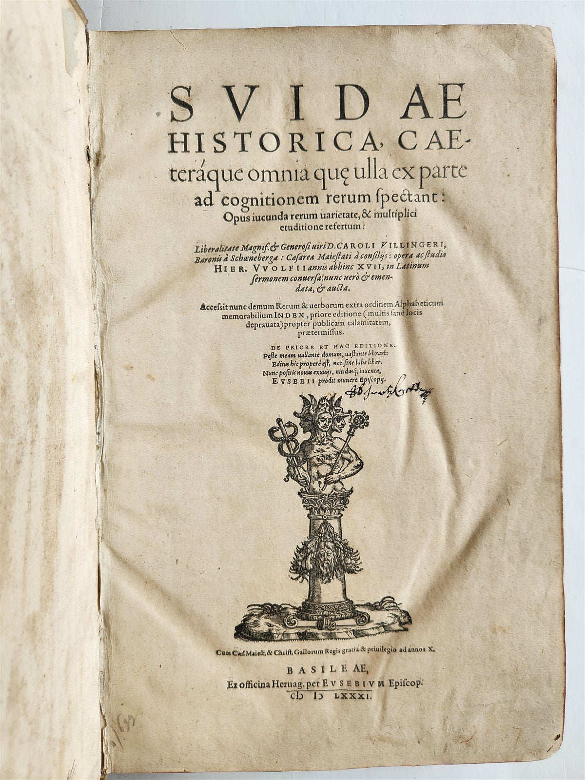 1581 Suidae Historica BYZANTINE ENCYCLOPEDIA LEXICON of ANCIENT WORLD antique