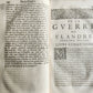 1659 Histoire de la Guerre de Flandre antique FOLIO FRENCH ROYAL PATTERN BINDING